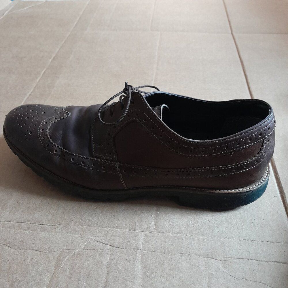 Rockport Men’s Size 11 Brown Leather Oxford Wingtip Dress Shoes - Picture 3 of 7